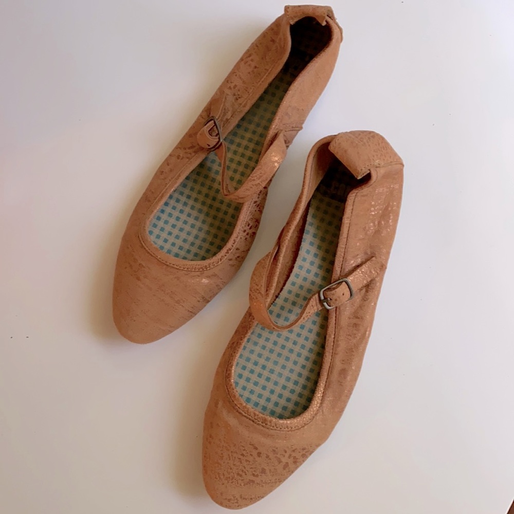 Camper Mary Jane flats tan/metallic EU38 US 7.5